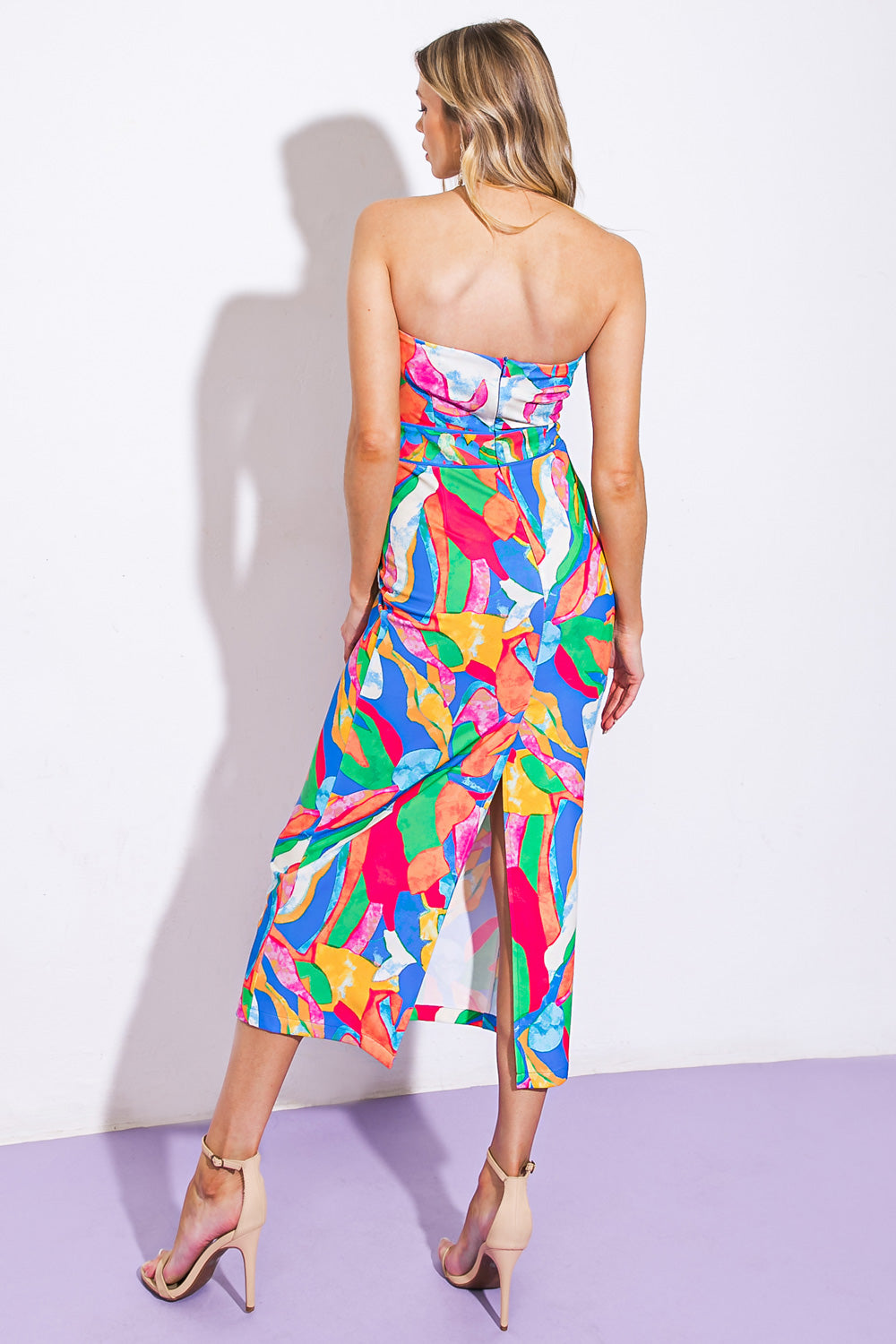 SEEKING SUN PONTI MIDI DRESS Flying Tomato